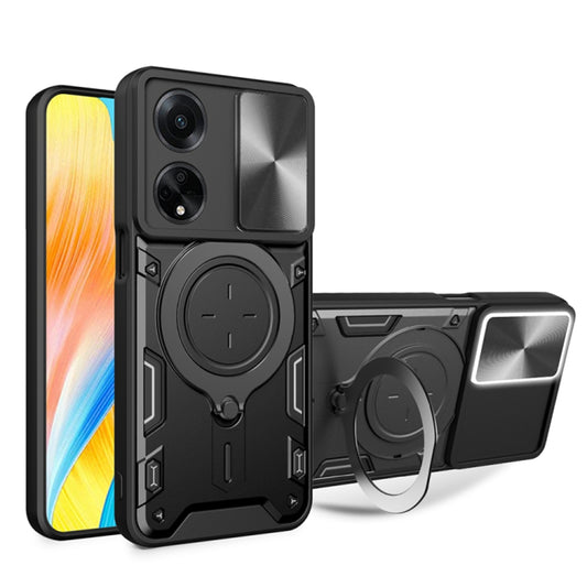 Kuori Oppo A98:lle, Techsuit, CamGuard Pro, Musta