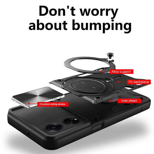 Kuori Oppo A98:lle, Techsuit, CamGuard Pro, Musta
