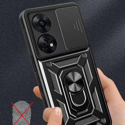 Kotelo Oppo A98:lle, Techsuit, CamShield, Musta