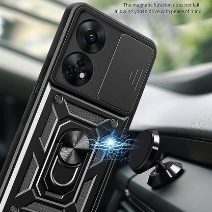 Kotelo Oppo A98:lle, Techsuit, CamShield, Musta