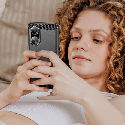 Kuori Oppo A98:lle, Techsuit, Hiili, Musta