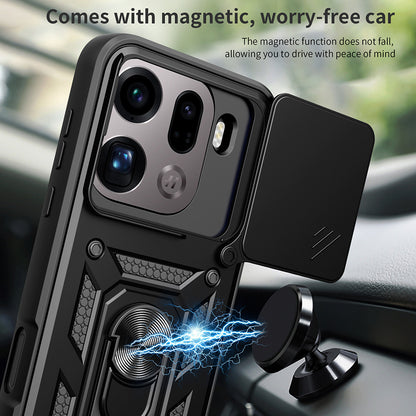 Kotelo Oppo Find X9 Pro:lle, Techsuit, CamShield, Musta