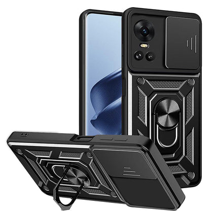 Kuori Oppo Reno10 / Reno10 Pro, Techsuit, CamShield, Musta