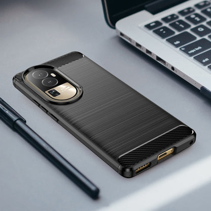 Case for Oppo Reno10 / Reno10 Pro, Techsuit, Carbon, Black
