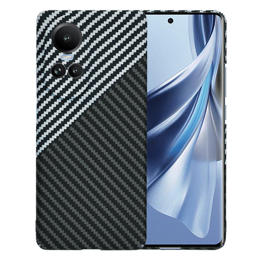 Kuori Oppo Reno10 / Reno10 Pro -puhelimelle, Techsuit, Carbonite FiberShell, Musta Harmaa