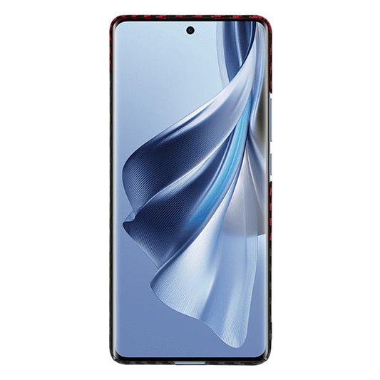 Kuori Oppo Reno10 / Reno10 Pro -puhelimelle, Techsuit, Carbonite FiberShell, Musta Punainen