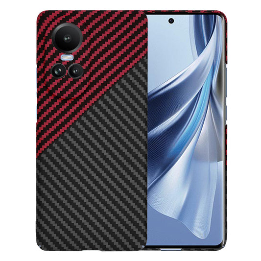 Kuori Oppo Reno10 / Reno10 Pro -puhelimelle, Techsuit, Carbonite FiberShell, Musta Punainen