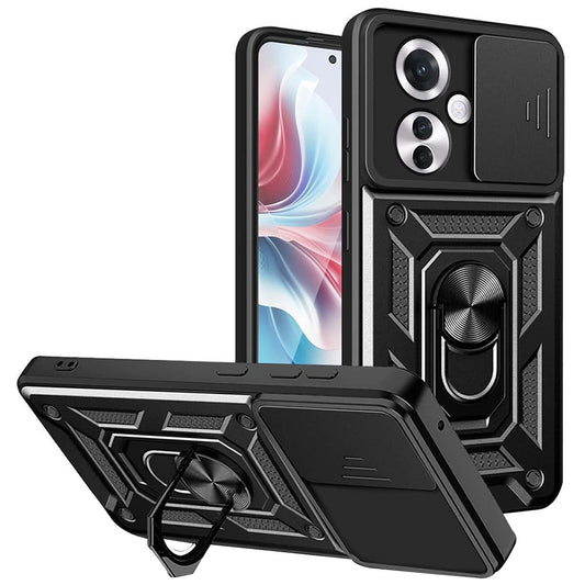 Kuori Oppo Reno11 F:lle, Techsuit, CamShield, Musta