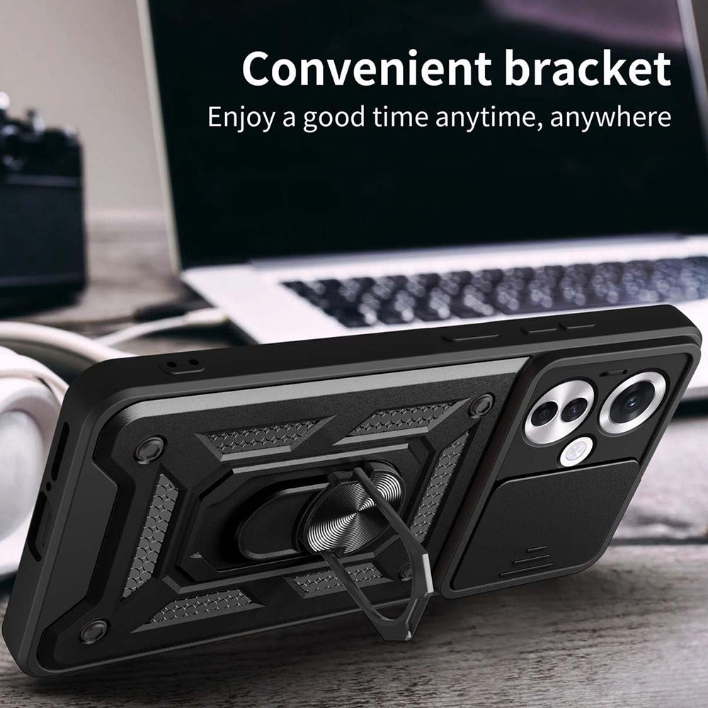 Case for Oppo Reno11 F, Techsuit, CamShield, Black