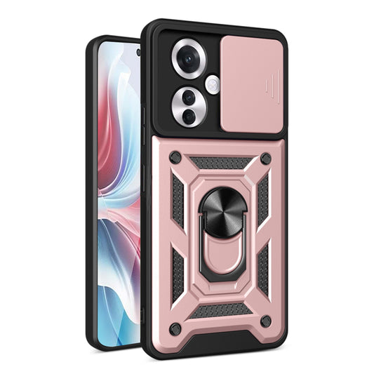 Kuori Oppo Reno11 F:lle, Techsuit, CamShield, Vaaleanpunainen