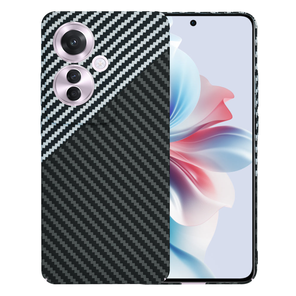 Kuori Oppo Reno11 F:lle, Techsuit, Carbonite FiberShell, Musta Harmaa