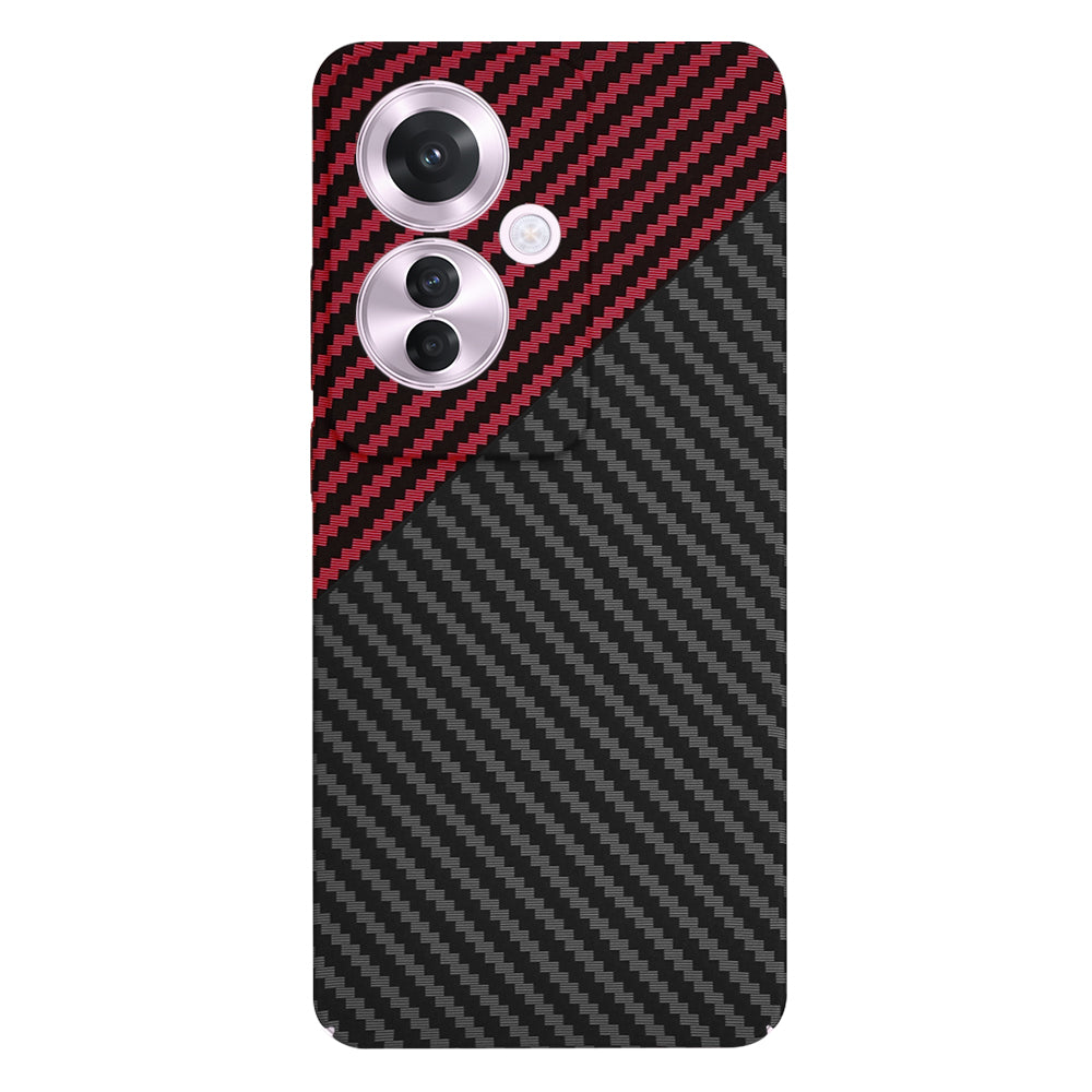 Kuori Oppo Reno11 F:lle, Techsuit, Carbonite FiberShell, Musta Punainen