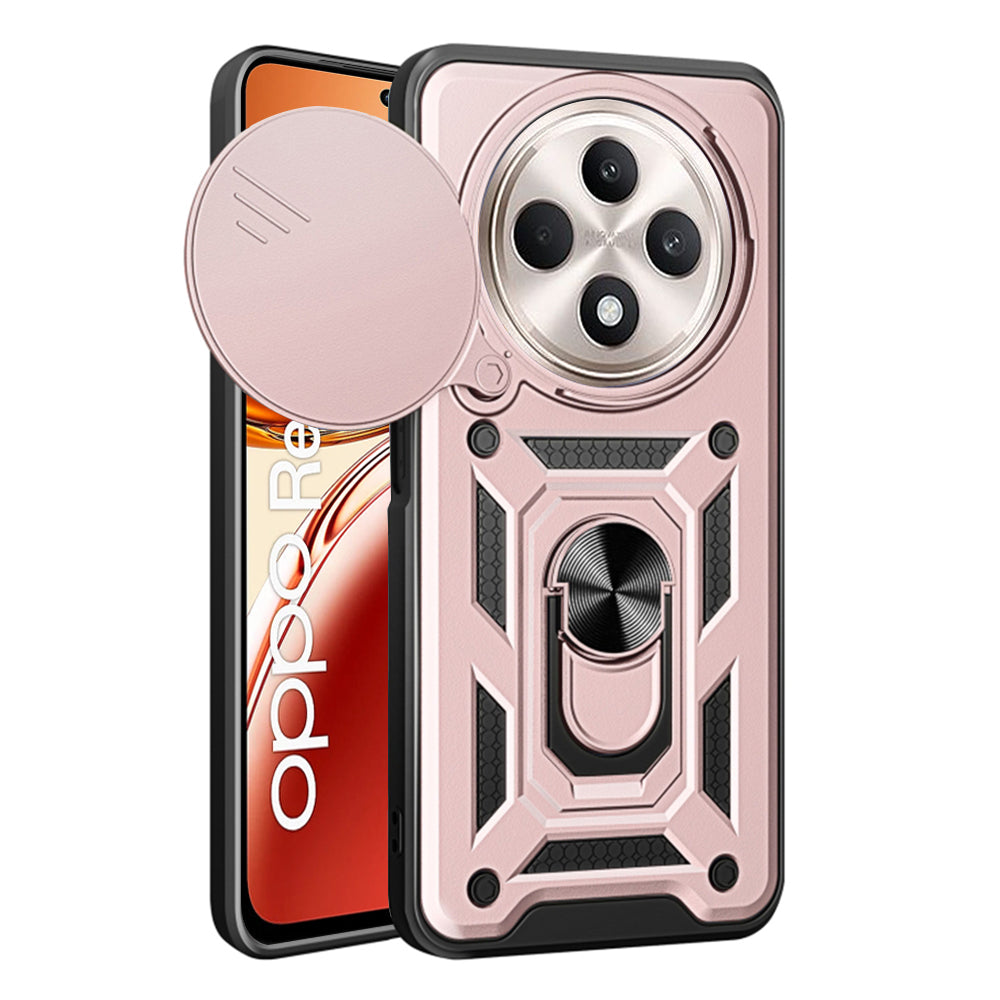 Kuori Oppo Reno12 FS 5G / Reno12 FS 4G / Reno12 F 4G / Reno12 F, Techsuit, CamShield, Vaaleanpunainen