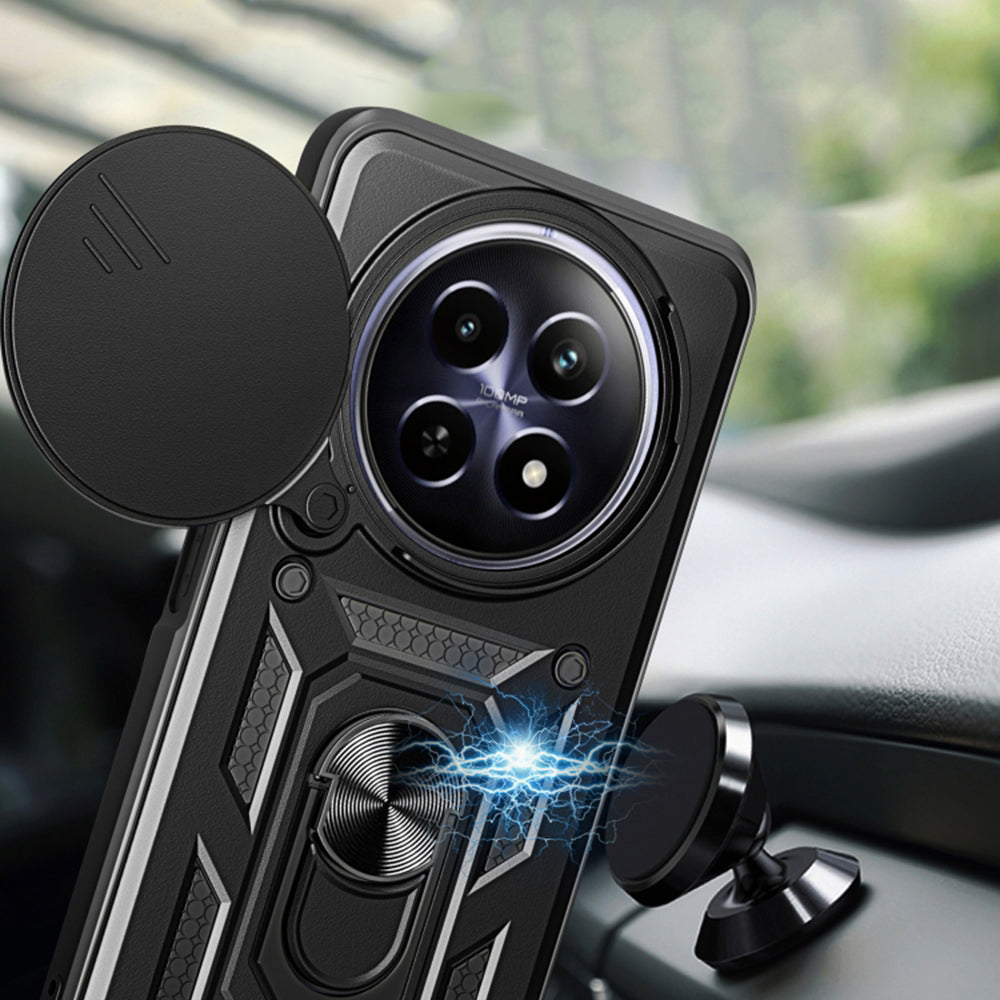 Kuori Oppo Reno12 FS 5G / Reno12 FS 4G / Reno12 F 4G / Reno12 F, Techsuit, CamShield, Vaaleanpunainen