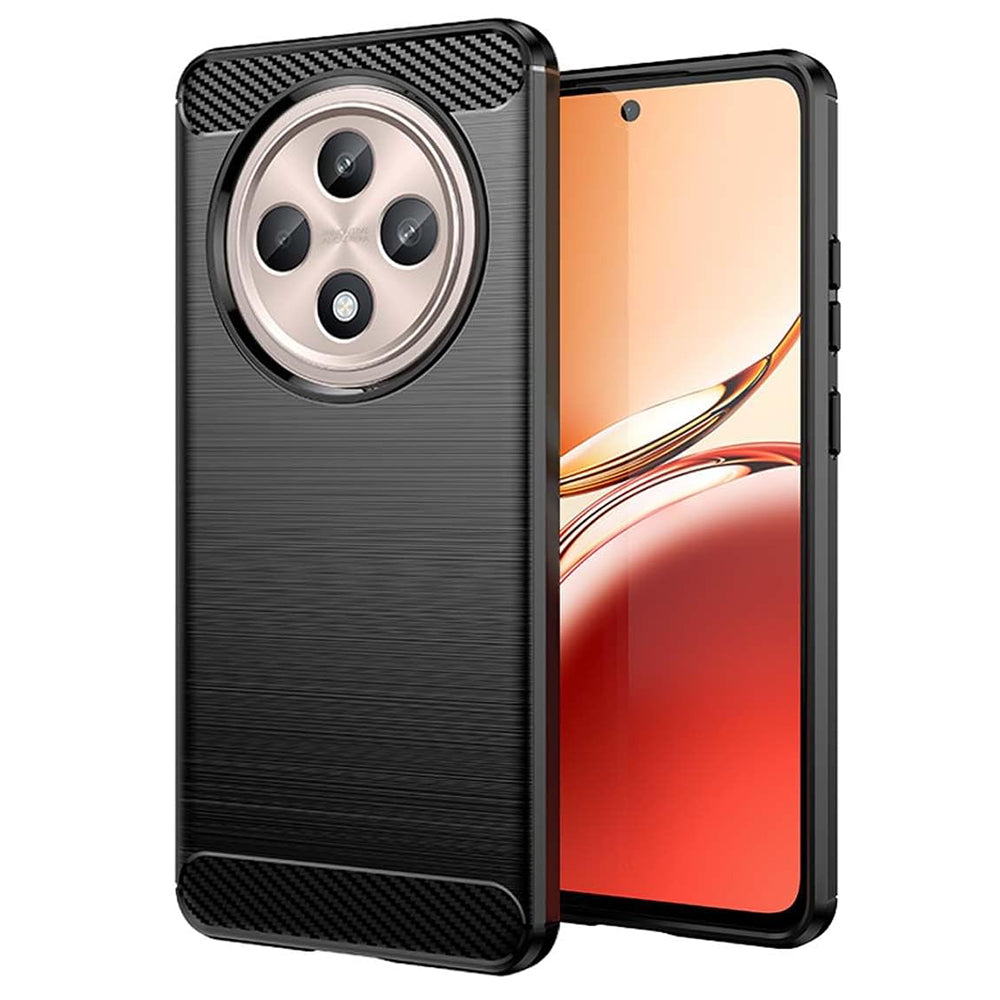 Kuori Oppo Reno12 FS 5G / Reno12 FS 4G / Reno12 F 4G / Reno12 F, Techsuit, Hiili, Musta