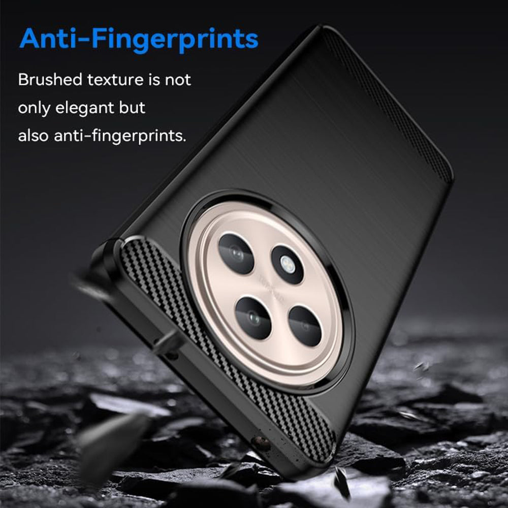 Kuori Oppo Reno12 FS 5G / Reno12 FS 4G / Reno12 F 4G / Reno12 F, Techsuit, Hiili, Musta