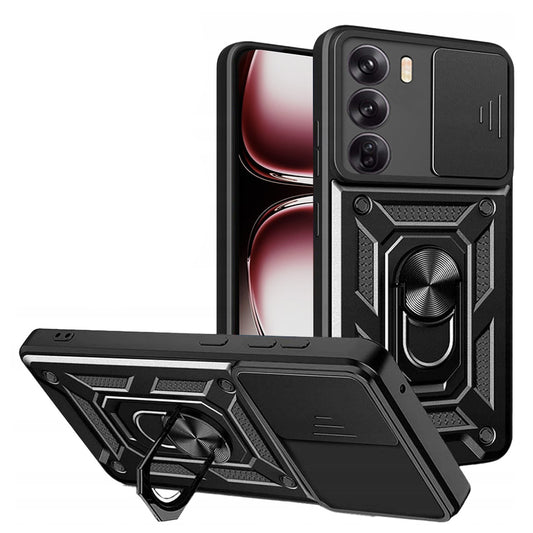 Kuori Oppo Reno12 Pro:lle, Techsuit, CamShield, Musta