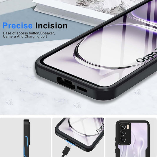 Kuori Oppo Reno12 Pro:lle, Techsuit, ColorVerse 360, Musta