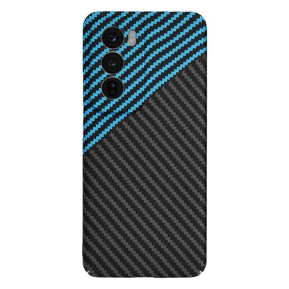 Case for Oppo Reno12, Techsuit, Carbonite FiberShell, Black Blue