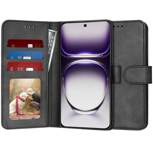 Kuori Oppo Reno12:lle, Techsuit, Diary Book, Musta