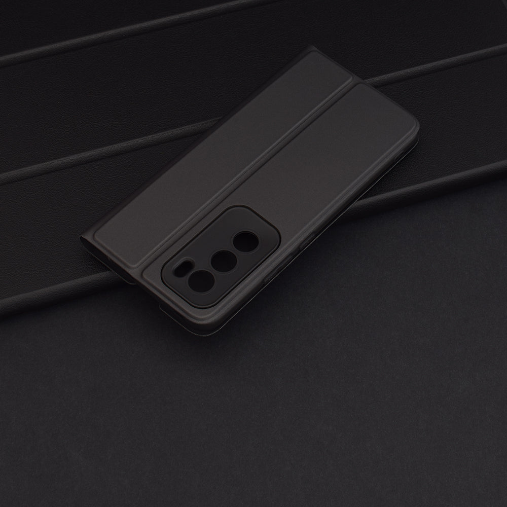 Kuori Oppo Reno12:lle, Techsuit, Magskin Book, Musta