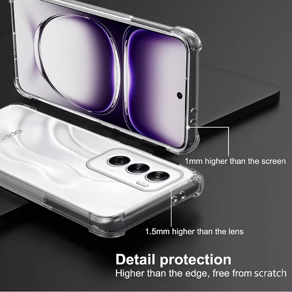 Case for Oppo Reno12, Techsuit, Shockproof Clear, Transparent