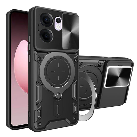 Kuori Oppo Reno13 FS 5G / Reno13 F 4G / Reno13 F, Techsuit, CamGuard Pro, Musta