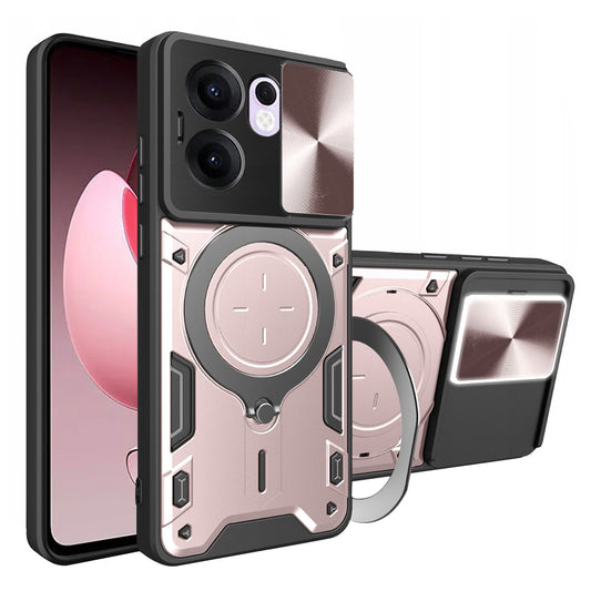 Kuori Oppo Reno13 FS 5G / Reno13 F 4G / Reno13 F, Techsuit, CamGuard Pro, vaaleanpunakultainen