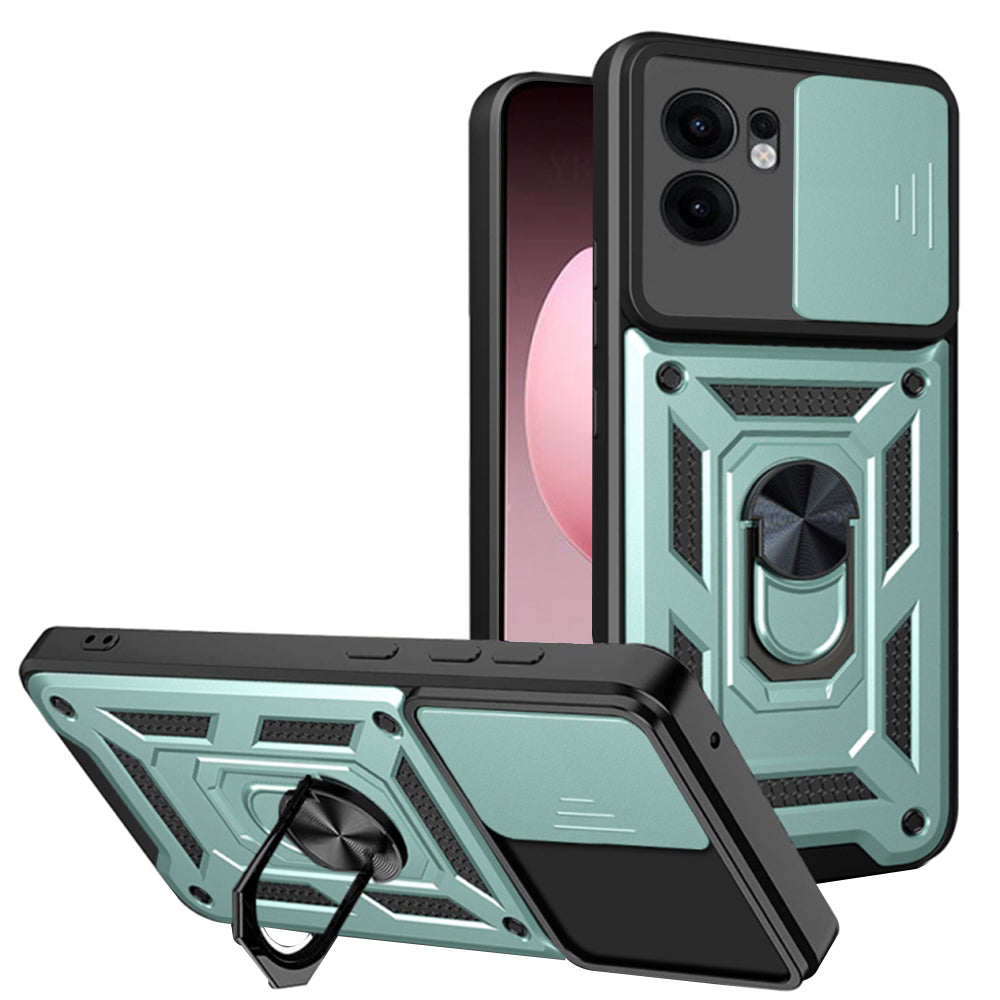 Kuori Oppo Reno13 FS 5G / Reno13 F 4G / Reno13 F, Techsuit, CamShield, Vihreä