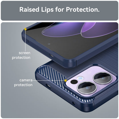 Kuori Oppo Reno13 FS 5G / Reno13 F 4G / Reno13 F, Techsuit, Hiili, Sininen