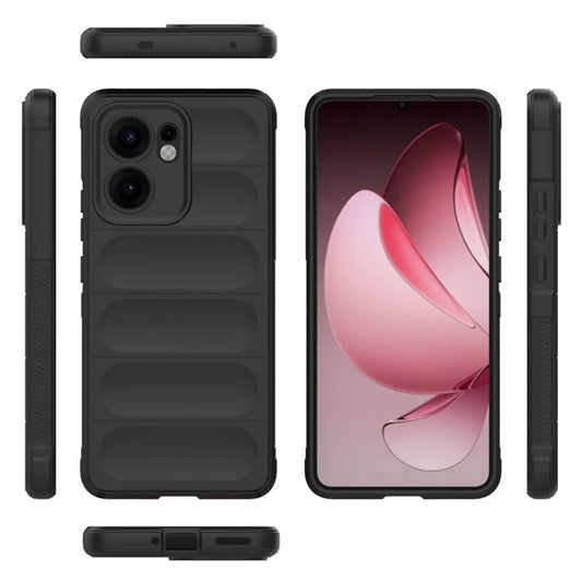 Kuori Oppo Reno13 FS 5G / Reno13 F 4G / Reno13 F, Techsuit, Magic Shield, Musta