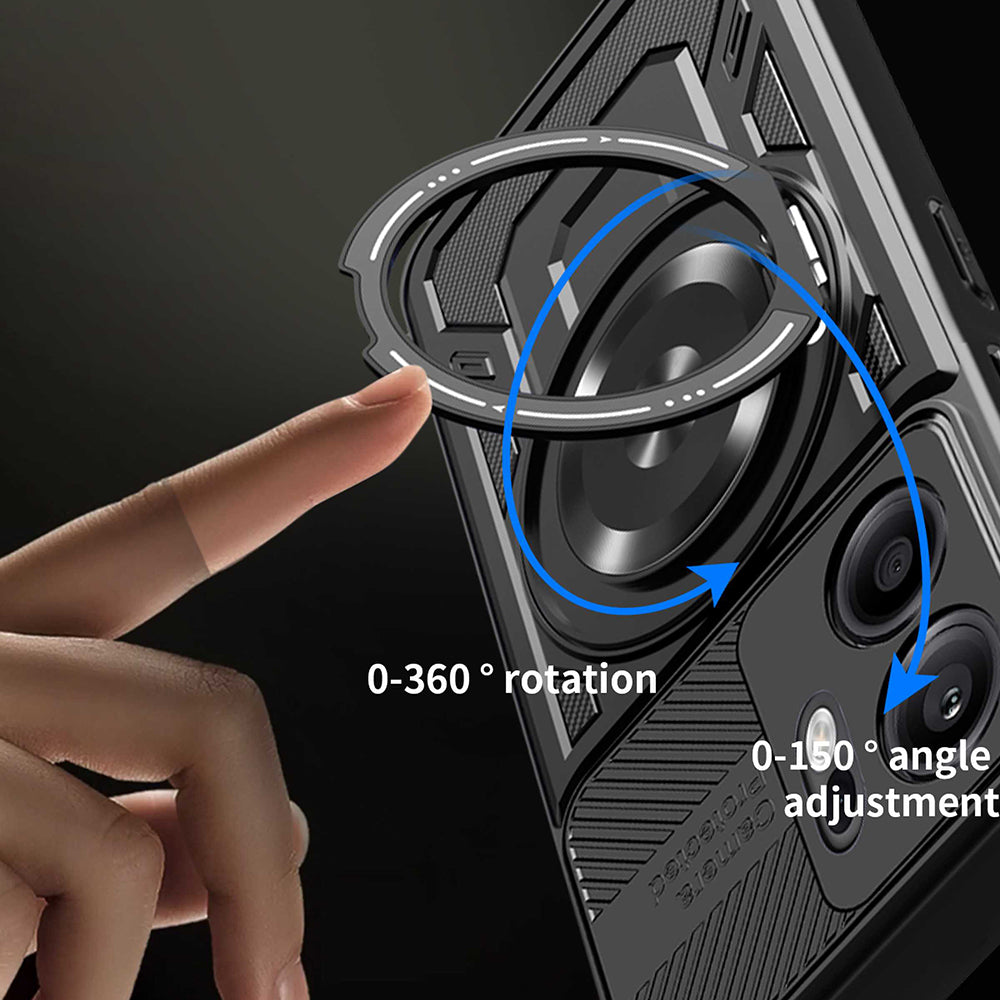 Case for Oppo Reno13 FS 5G / Reno13 F 4G / Reno13 F, Techsuit, RuggedCam, Black