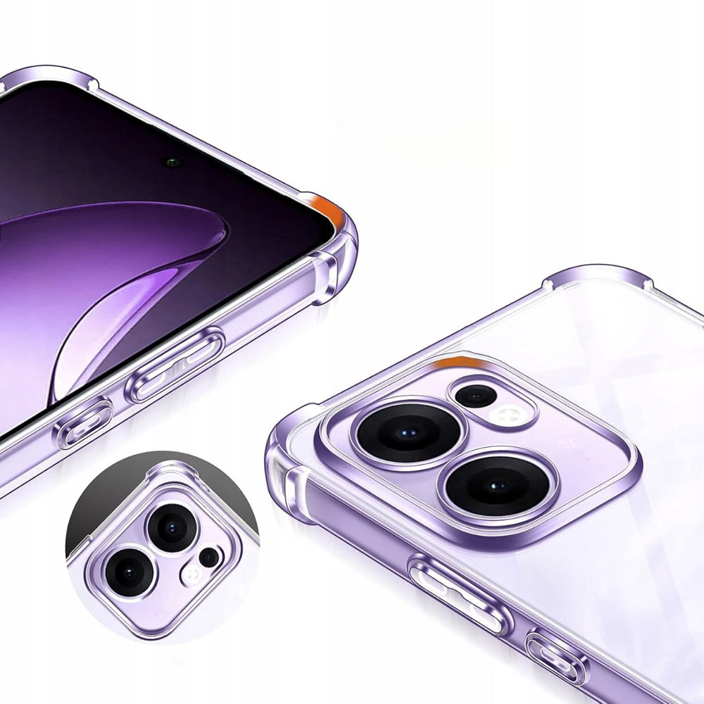 Kuori Oppo Reno13 FS 5G / Reno13 F 4G / Reno13 F, Techsuit, Iskunkestävä Kirkas, Läpinäkyvä