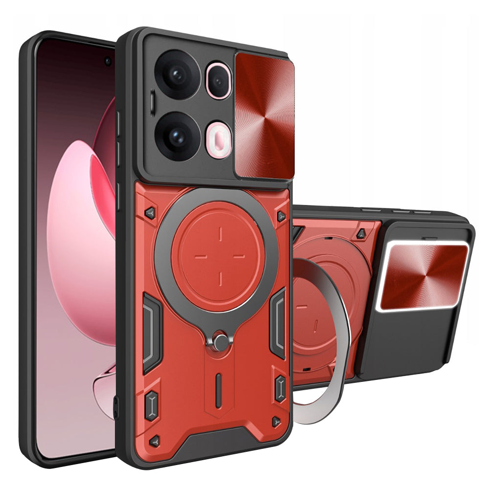 Kuori Oppo Reno13 Pro:lle, Techsuit, CamGuard Pro, Punainen
