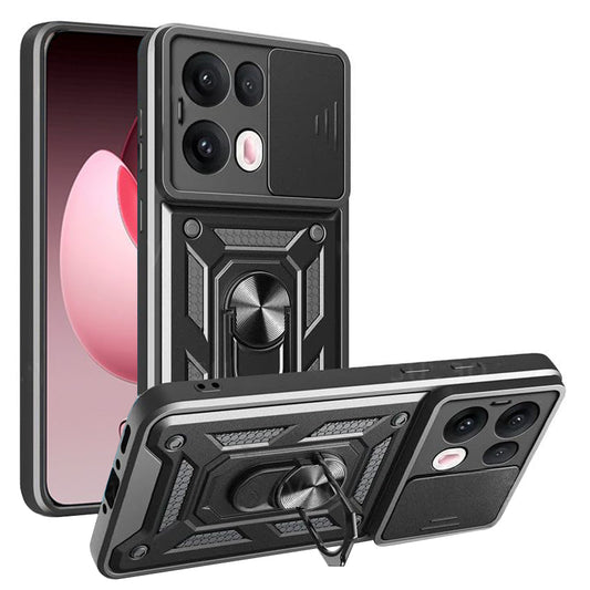 Kuori Oppo Reno13 Pro:lle, Techsuit, CamShield, Musta