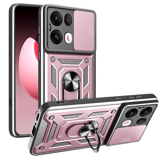 Kuori Oppo Reno13 Pro:lle, Techsuit, CamShield, vaaleanpunainen