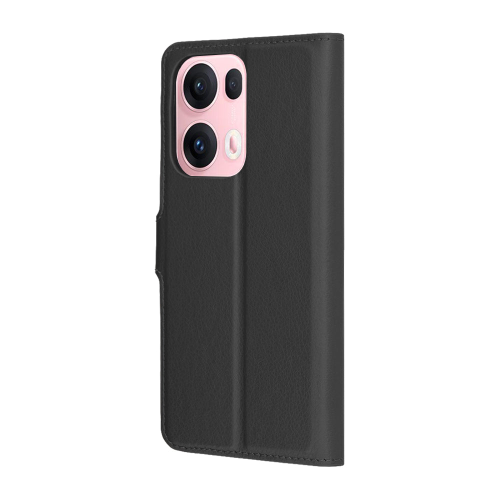 Case for Oppo Reno13 Pro, Techsuit, Leather Folio, Black