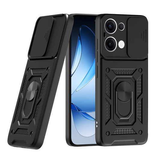 Kuori Oppo Reno13:lle, Techsuit, CamShield, Musta