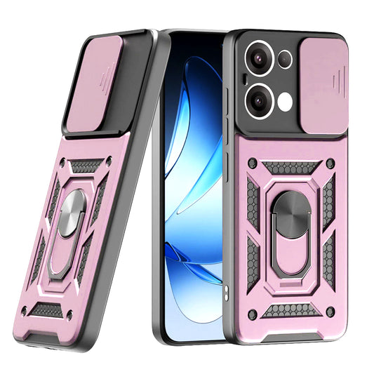 Kuori Oppo Reno13:lle, Techsuit, CamShield, vaaleanpunainen