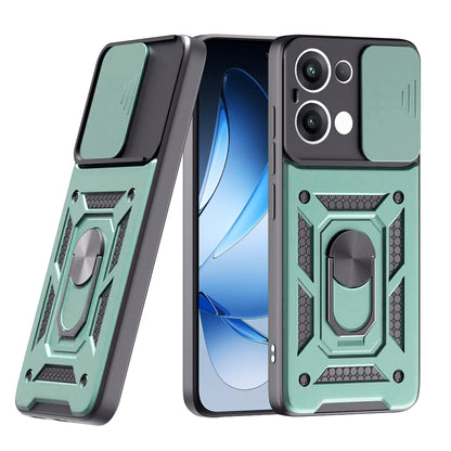 Kuori Oppo Reno13:lle, Techsuit, CamShield, Vihreä