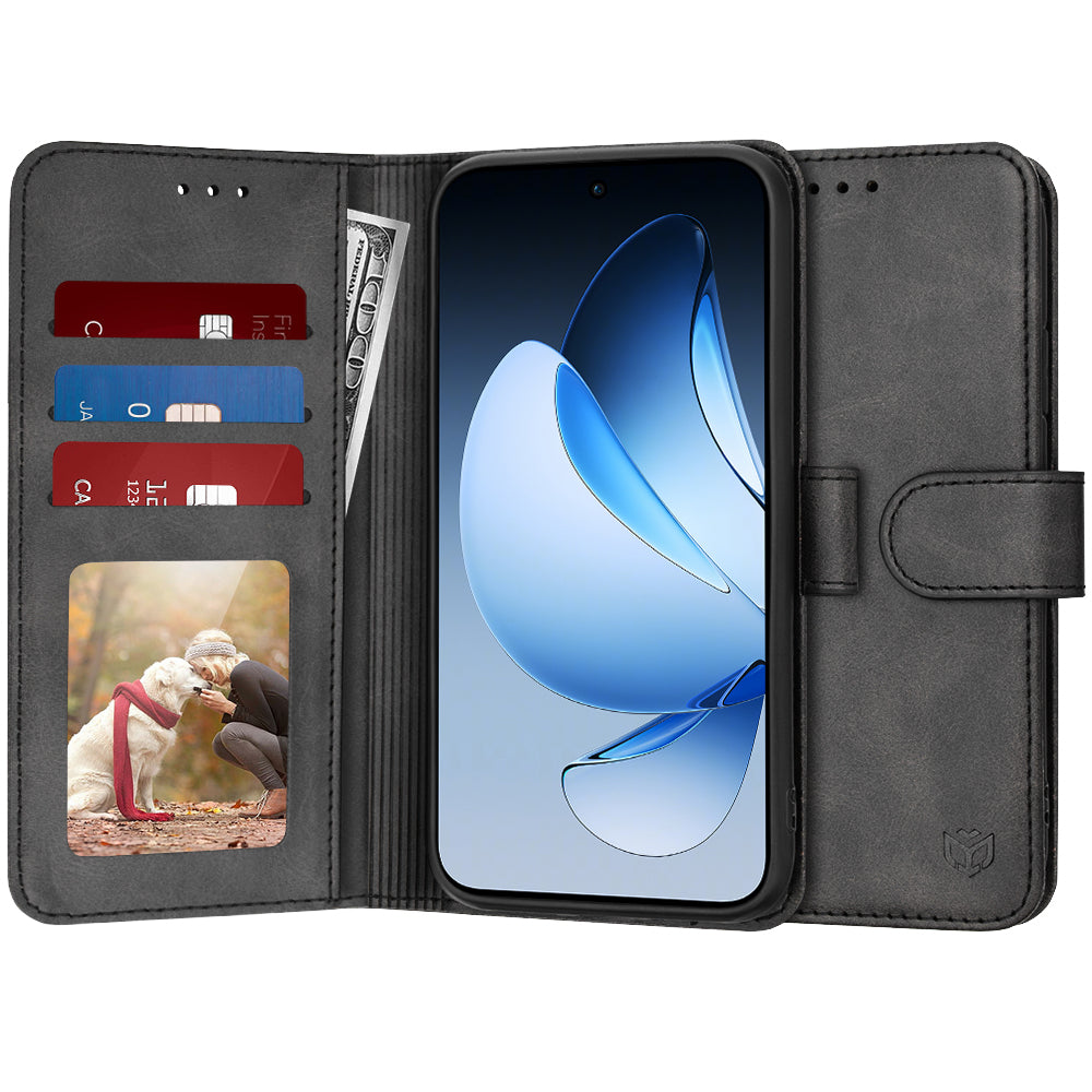 Kuori Oppo Reno13:lle, Techsuit, Diary Book, Musta
