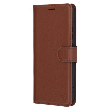 Case for Oppo Reno13, Techsuit, Leather Folio, Brown