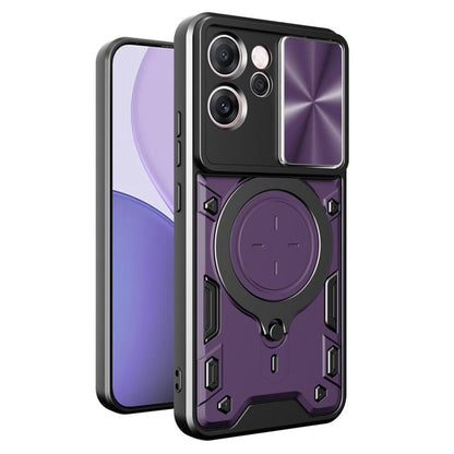 Kuori Oppo Reno14 FS 5G / Reno14 F:lle, Techsuit, CamGuard Pro, Violetti