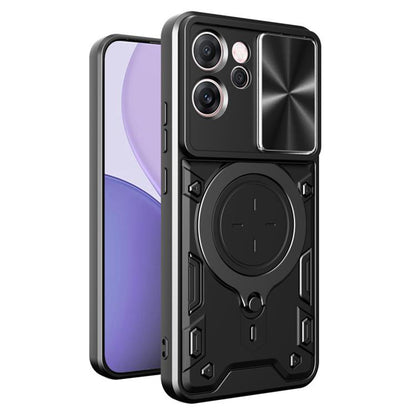 Kuori Oppo Reno14 FS 5G / Reno14 F:lle, Techsuit, CamGuard Pro, Musta