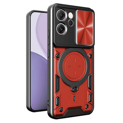 Kuori Oppo Reno14 FS 5G / Reno14 F:lle, Techsuit, CamGuard Pro, Punainen