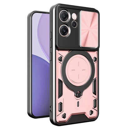 Kuori Oppo Reno14 FS 5G / Reno14 F:lle, Techsuit, CamGuard Pro, Vaaleanpunainen