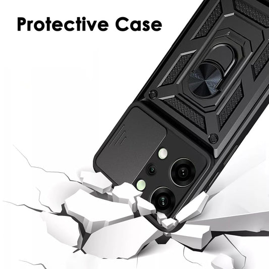 Kuori Oppo Reno14 Pro:lle, Techsuit, CamShield, Musta