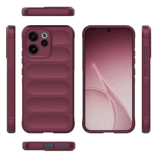 Kuori Oppo Reno15 FS / Reno15 F:lle, Techsuit, Magic Shield, Viininpunainen