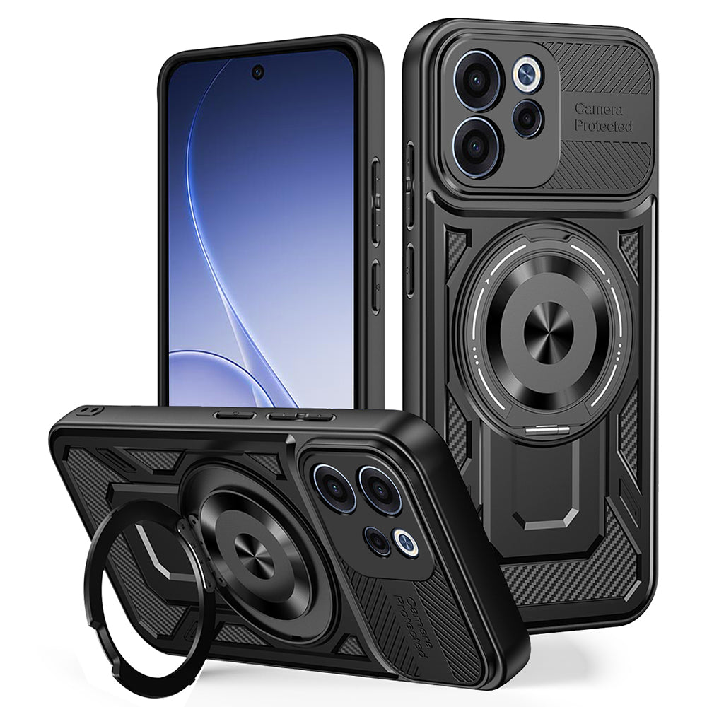 Suojakotelo Oppo Reno15 FS / Reno15 F, Techsuit, RuggedCam, Musta