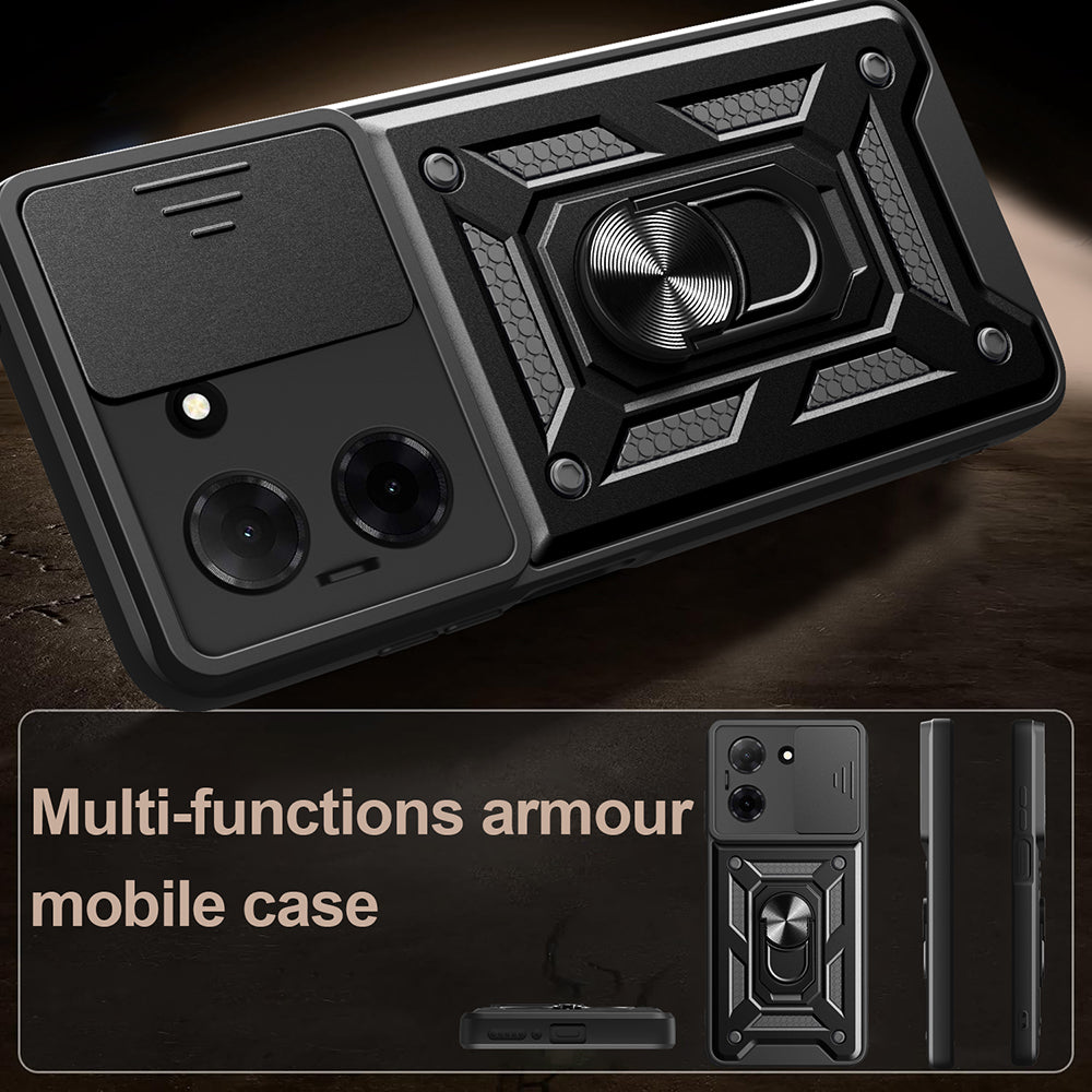 Kotelo Oppo Reno15:lle, Techsuit, CamShield, Musta